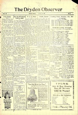 Dryden Observer, 5 Dec 1930