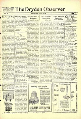 Dryden Observer, 12 Dec 1930