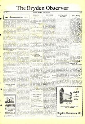 Dryden Observer, 10 Apr 1931