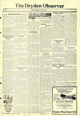 Dryden Observer, 24 Apr 1931