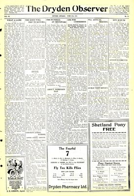 Dryden Observer, 19 Jun 1931