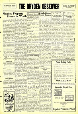 Dryden Observer, 25 Sep 1931