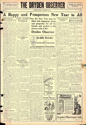 Dryden Observer, 1 Jan 1932