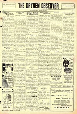 Dryden Observer, 15 Jan 1932