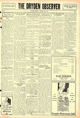 Dryden Observer, 22 Jan 1932