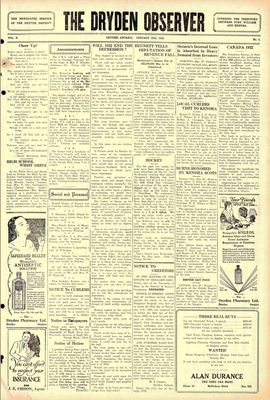 Dryden Observer, 29 Jan 1932