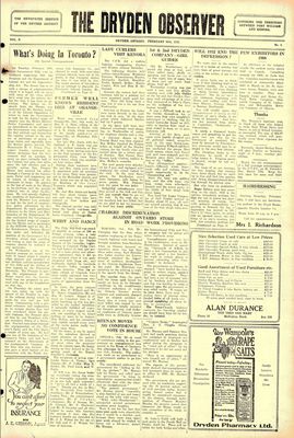 Dryden Observer, 26 Feb 1932