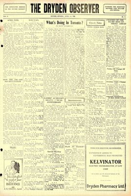 Dryden Observer, 1 Apr 1932