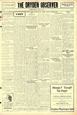 Dryden Observer, 15 Apr 1932