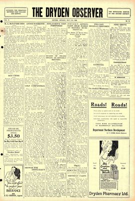 Dryden Observer, 13 May 1932