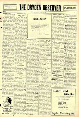 Dryden Observer, 10 Jun 1932