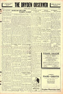 Dryden Observer, 29 Jul 1932