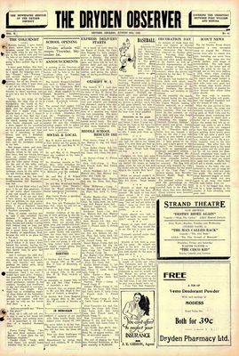 Dryden Observer, 26 Aug 1932