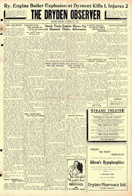 Dryden Observer, 21 Oct 1932