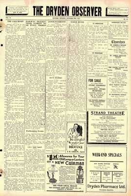 Dryden Observer, 28 Oct 1932