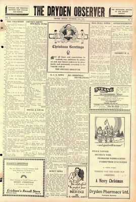 Dryden Observer, 23 Dec 1932