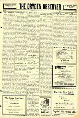 Dryden Observer, 13 Jan 1933