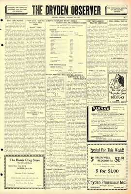 Dryden Observer, 20 Jan 1933