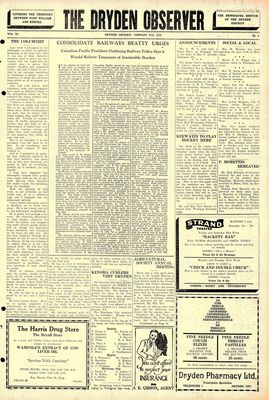 Dryden Observer, 27 Jan 1933