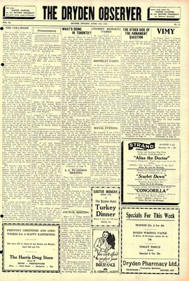 Dryden Observer, 14 Apr 1933