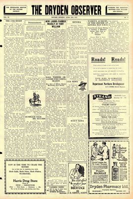 Dryden Observer, 28 Apr 1933