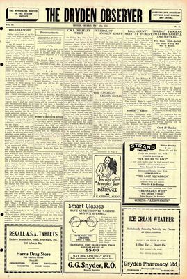 Dryden Observer, 12 May 1933