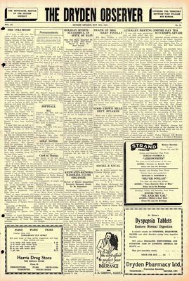 Dryden Observer, 26 May 1933