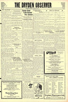 Dryden Observer, 16 Jun 1933