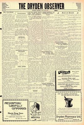 Dryden Observer, 21 Jul 1933