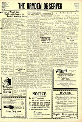 Dryden Observer, 18 Aug 1933