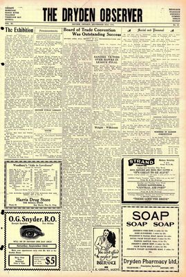 Dryden Observer, 22 Sep 1933