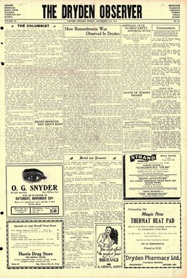 Dryden Observer, 17 Nov 1933