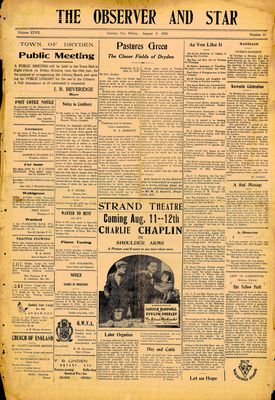 Observer and Star, 8 Aug 1919