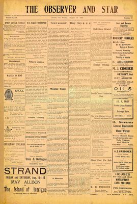 Observer and Star, 15 Aug 1919