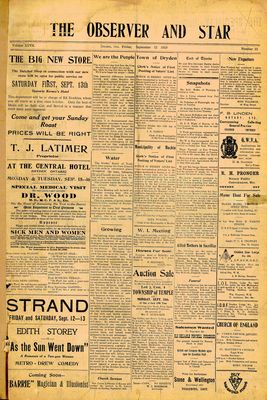 Observer and Star, 12 Sep 1919