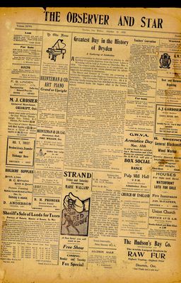 Observer and Star, 31 Oct 1919