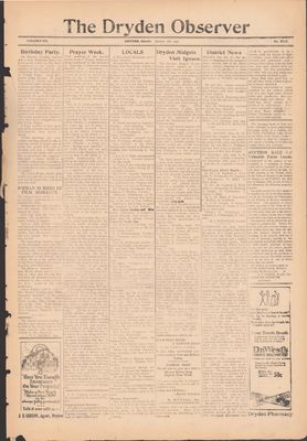 Dryden Observer, 7 Jan 1927