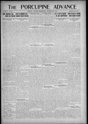 Porcupine Advance, 19 Oct 1921