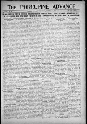 Porcupine Advance, 7 Dec 1921
