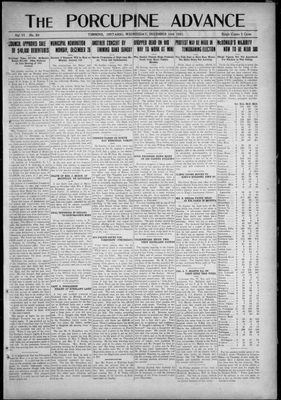 Porcupine Advance, 14 Dec 1921