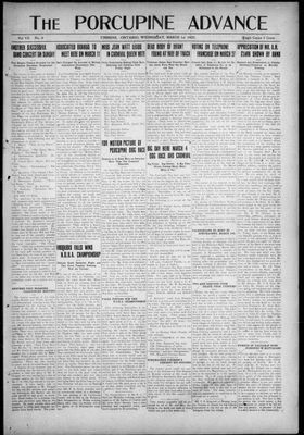 Porcupine Advance, 1 Mar 1922