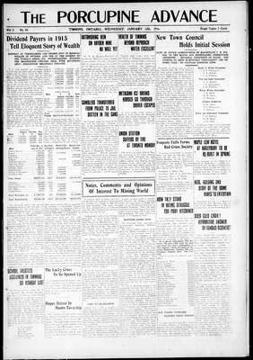 Porcupine Advance, 12 Jan 1916