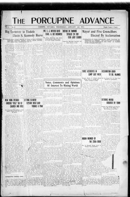 Porcupine Advance, 3 Jan 1917