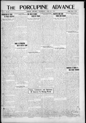 Porcupine Advance, 3 Apr 1918