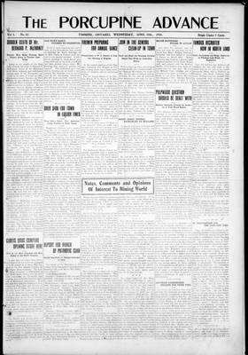 Porcupine Advance, 10 Apr 1918