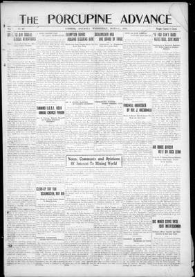 Porcupine Advance, 1 May 1918