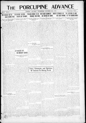 Porcupine Advance, 25 Dec 1918