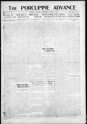 Porcupine Advance, 2 Apr 1919