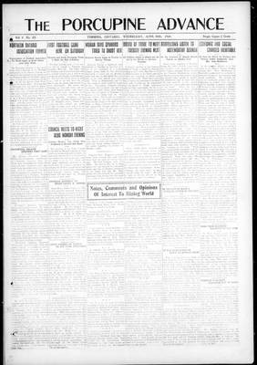 Porcupine Advance, 30 Apr 1919