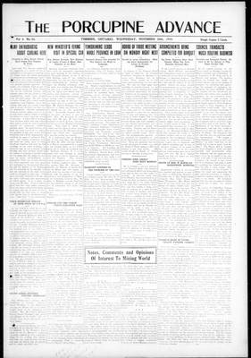 Porcupine Advance, 26 Nov 1919